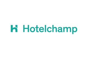 Schwarz-weiß Logo Hotelchamp