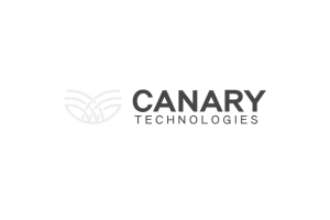 Schwarz-weiß Logo Canary Technologies