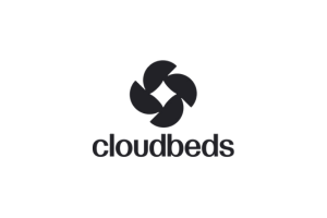 Schwarz-weiß Logo Cloudbeds
