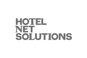 Schwarz-weiß Logo Hotel Net Solutions