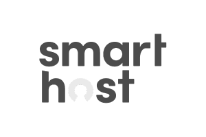 Schwarz-weiß Logo Smart Host