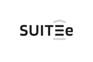 Schwarz-weiß Logo Suite E